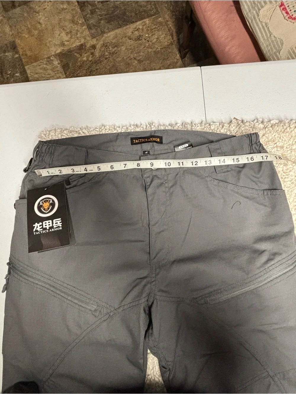 Men's Gray Cargo Utility Pants